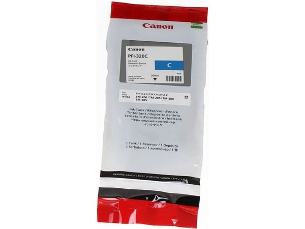 Canon PFI-320C, Syaani, Väriainepohjainen muste, 300 ml, 1 kpl