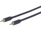 VivoLink - Lydkabel - mini-phone stereo 3.5 mm hann til mini-phone stereo 3.5 mm hann - 2 m - dobbeltisolert - svart