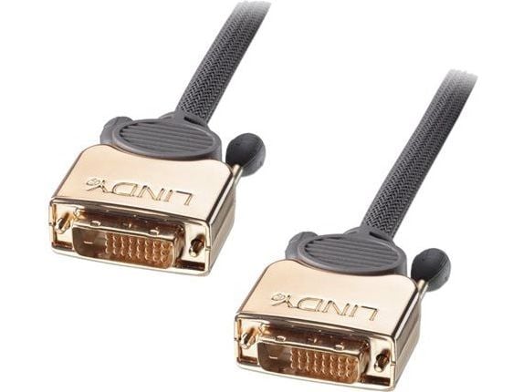 Lindy 37140, 0,5 m, DVI-D, DVI-D, Hanstik, Hanstik, Grå