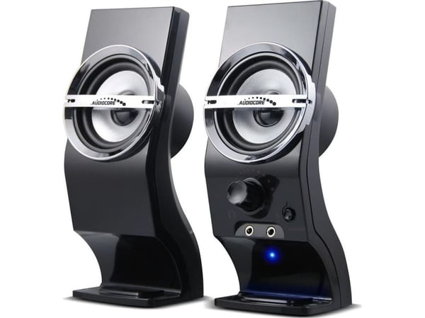 Audiocore AC805, 2-suuntainen, 2.0 kanavaa, Langallinen, 3 W, 4 O, Musta, Hopea