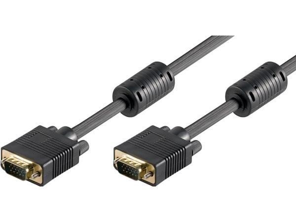 Goobay 68139, 15 m, VGA (D-Sub), VGA (D-Sub), Hankjønn, Hankjønn, Sort
