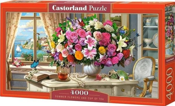 Castorland Kesäkukkia ja teekuppi 4000 kpl, 4000 stk, Kunst, 9 År
