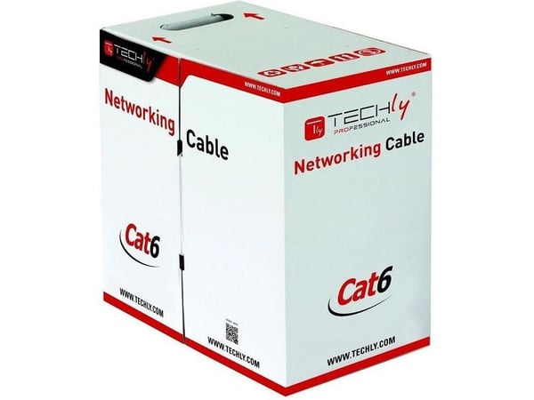 Techly ITP9-FLU-0305 Verkkokaapeli Harmaa 305 m Cat6 U/UTP (UTP)