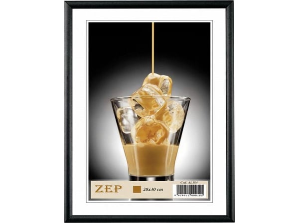 ZEP AL1B4, Enkel bilderamme, Aluminium, Sort, Bord, Vegg, 20 x 30 cm, Rektangulær