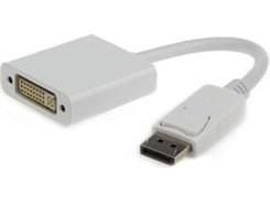 Cablexpert A-DPM-DVIF - DVI-adapter - DisplayPort (hann) til DVI-D (hunn) - 10 cm - hvit