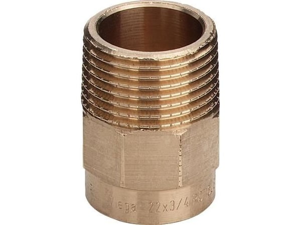 Viega overgang muffe/nippel 28 mm x 1" rødgods
