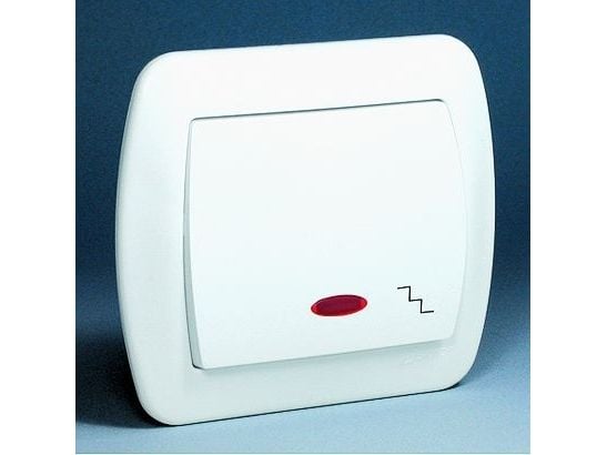 Kontakt-Simon AW6L/11, Muovi, Valkoinen, IP20, 250 V, 10 A, 90 mm