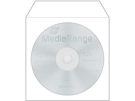 MediaRange BOX62, Sleeve til laptop, 1 disker, Hvit, Papir, 120 mm, RoHS