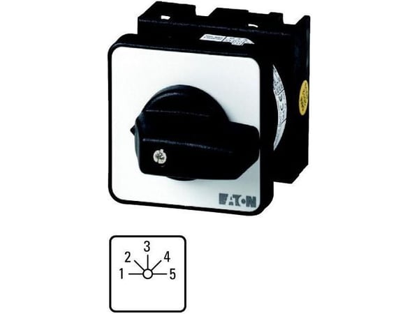 Eaton T0-3-8232/E, Vipukytkin, 1P, Musta, Valkoinen, IP65, 48 mm, 100 mm