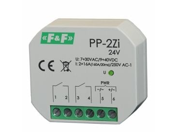 F&F sähkömagneettinen rele 2Z 16A P/T - PP-2ZI 24V - PP-2ZI 24V
