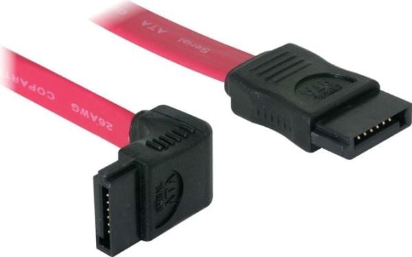 DeLOCK SATA Cable - 0.5m, 0,5 m, SATA II, Punainen
