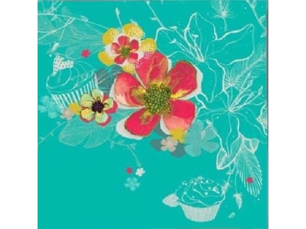 Clear Creation kort Swarovski kvadratiske blomster (CL2910_BL)