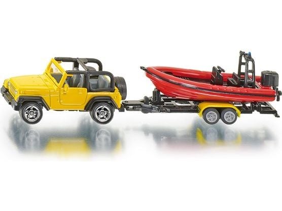 Siku Jeep med båt