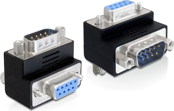 Delock - Seriell adapter - DB-9 (hunn) til DB-9 (hann) - 90°-kontakt