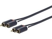 VivoLink - Äänikaapeli - RCA x 2 uros - RCA x 2 uros - 50 cm - kaksoissuojattu