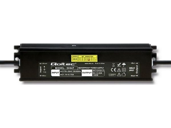 Qoltec - LED-ohjain - 100 Watt - 8,3 A