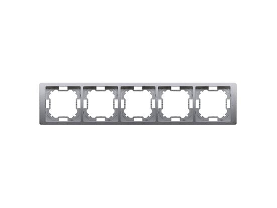 Kontakt-Simon Basic Neos 5-delt ramme i metallisert inox (BMRC5/21)