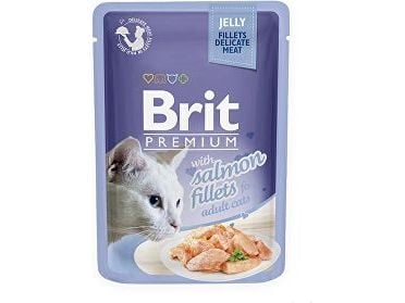 Brit KOT våtfôr sasz.85g prem. zel SALMON FILLE