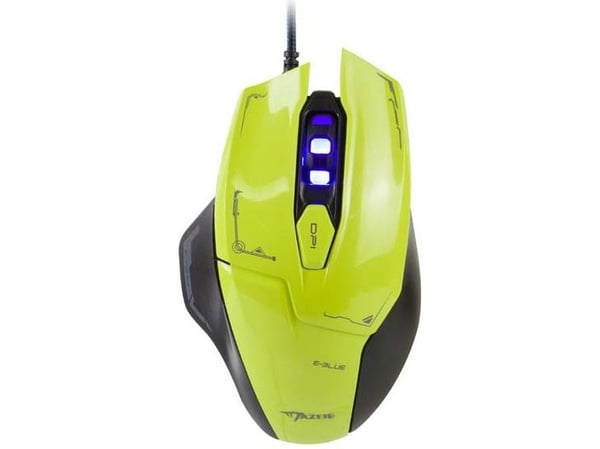 E-blue Mazer M642, Oikeakätinen, Optinen, USB A-tyyppi, 2500 DPI, Vihreä