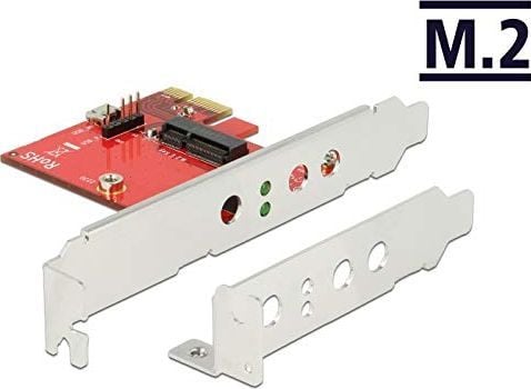 DeLOCK 89889, M.2, 1 x 67 pin M.2 key E, 1 x PCI Express x1, 1 x USB 2.0 Micro-B, 1 x USB 2.0 pin header, Taiwan, Laatikko