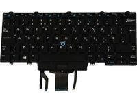 Dell - Erstatningstastatur for bærbar PC - med Trackpoint - bakbelysning - QWERTY - Storbritannia - svart