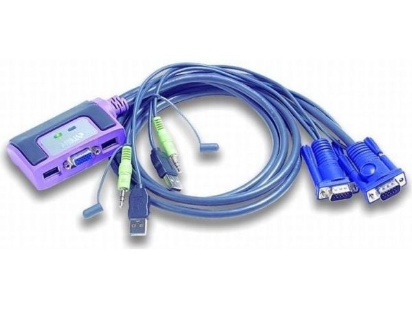 ATEN CS62U - KVM / lyd / USB-svitsj - 2 x KVM/lyd/USB - stasjonær
