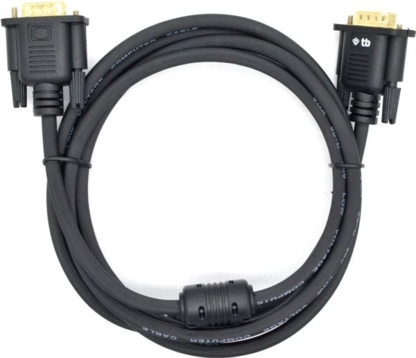 VGA-kabel 15 m - 15 m, 1,8 m, svart, gullbelagt