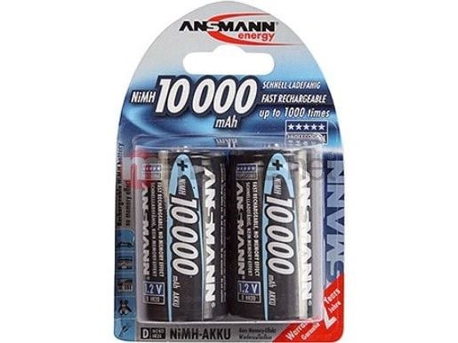ANSMANN - Akku 2 x D - NiMH - (ladattava) - 10000 mAh