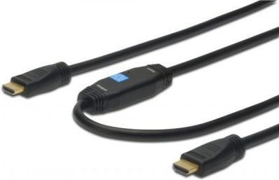 ASSMANN HDMI High Speed with Ethernet - HDMI-kabel med Ethernet - HDMI hann til HDMI hann - 20 m - dobbeltisolert - svart