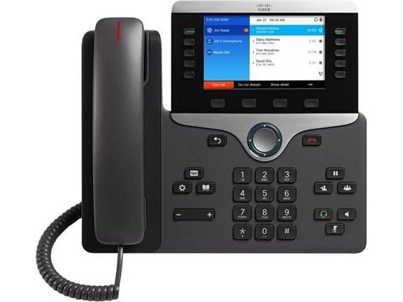 Cisco IP Phone 8851 - VoIP-telefon - SIP, RTCP, RTP, SRTP, SDP - 5 rader