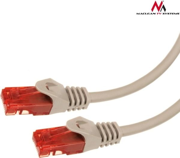 Maclean MCTV-302 S, 2 m, Cat6, U/UTP (UTP), RJ-45, RJ-45, Grå