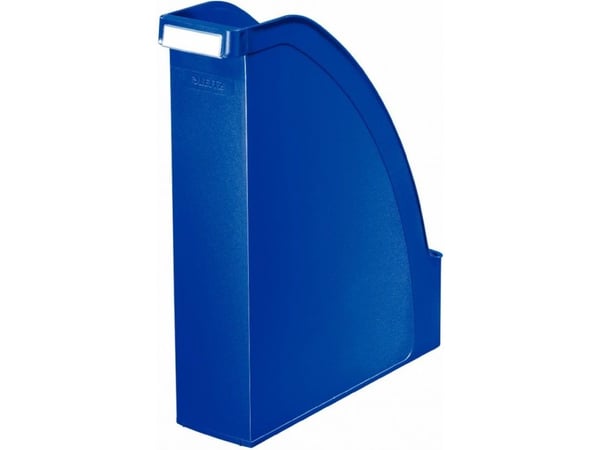 LEITZ arkivmappe Plus, DIN A4, polystyren, blå, kapasitet: 70 mm, med innfelt grep, høy front (2476-00-35)