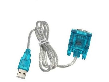 Akyga AK-CO-02 - Seriell kabel - USB (hann) til RS-232 (hann) - 1 m - tommelskruer - hvit