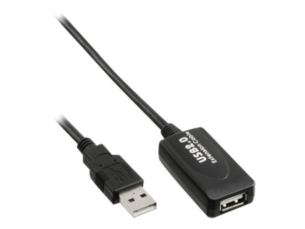 InLine 34605I, 5 m, USB A, USB A, USB 2.0, Hankjønn/hunkjønn, Svart