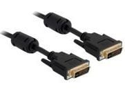 Delock - DVI-kabel - DVI-I (hann) til DVI-I (hann) - 3 m - tommelskruer - svart