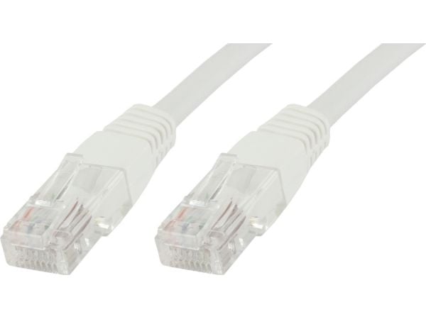 MicroConnect - Nettverkskabel - RJ-45 (hann) til RJ-45 (hann) - 25 cm - 6 mm - UTP - CAT 6 - rund, uten hindringer, flertrådet - hvit