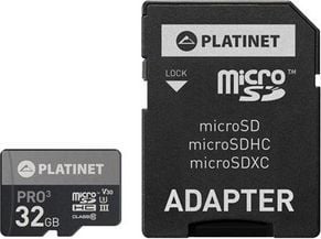 Platinet Pro MicroSDHC 32 GB Class 10 UHS-III/U3 A1 V30 (PMMSD32UIII / 44003) Platinet Pro MicroSDHC 32 GB Class 10 UHS-III/U3 A1 V30 (PMMSD32UIII / 44003)