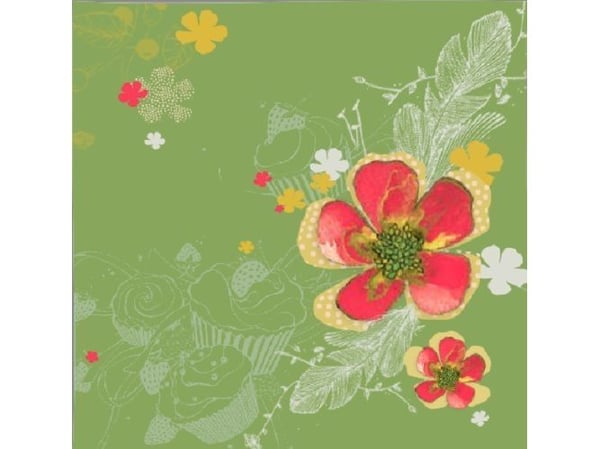 Clear Creation Karnet Swarovski firkant blomster (CL2902)