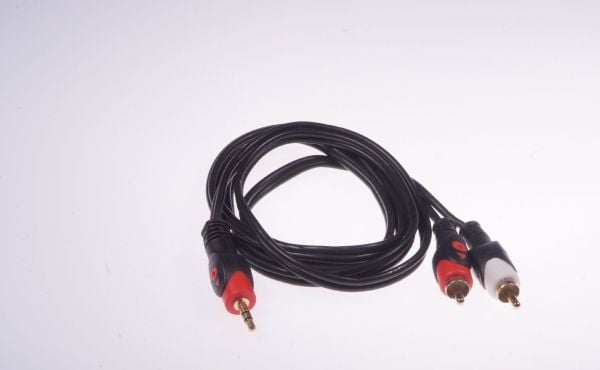 Libox kabel Jack 3,5 mm til RCA (Cinch) x2 1,5 m svart (LB0022)