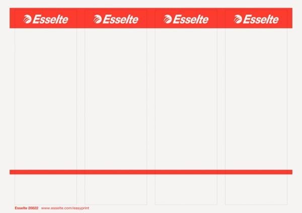 Esselte etikett ryggekort PC til ringpermer i papp 59x192 mm 10 ark (10K131X)