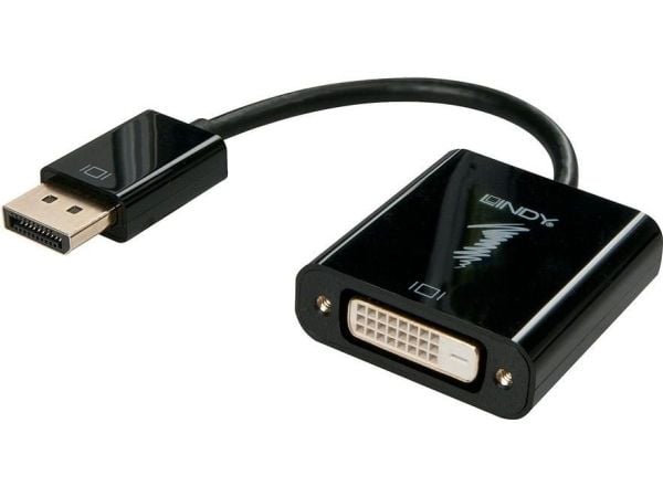 Lindy 41734, Sort, Aktiv, 30 g, 170 mm, Mini DisplayPort, DVI-D