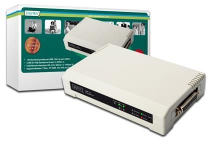 DIGITUS DN-13006-1 - Skriverserver - USB 2.0 / parallell - 10/100 Ethernet