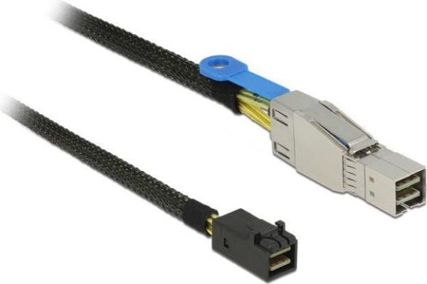 Delock - SAS intern til ekstern kabel - SAS 12Gbit/s - Mini SAS HD (SFF-8644) (hann) til Mini SAS HD (SFF-8643) (hann) - 1 m