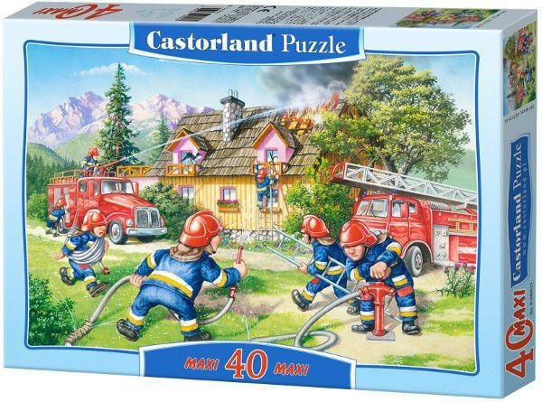 Castorland Fire Brigade 40 Maxi pcs, 40 stykker, Tegneserier, 4 år