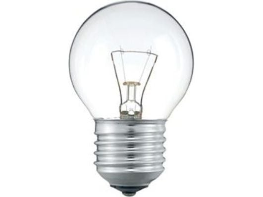 Helios støtsikker lyspære 230V 40W E27 Al P45CL 1CT/10x10F 1500h Soleo (WST-0043)