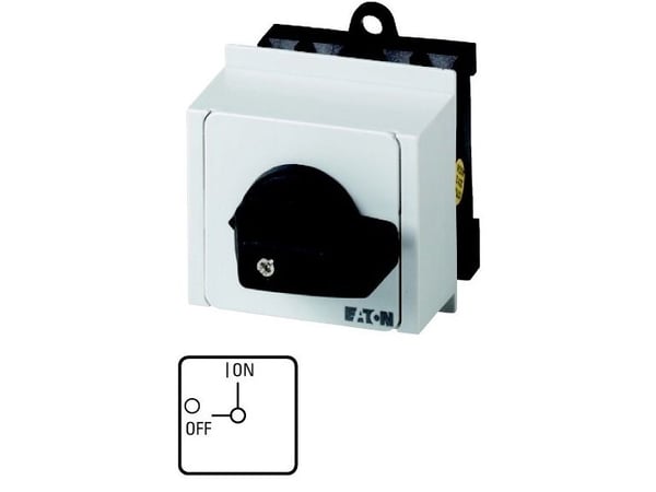 Eaton T0-2-1/IVS, Vipukytkin, 3P, Musta, Valkoinen, IP30, 54 mm, 87 mm