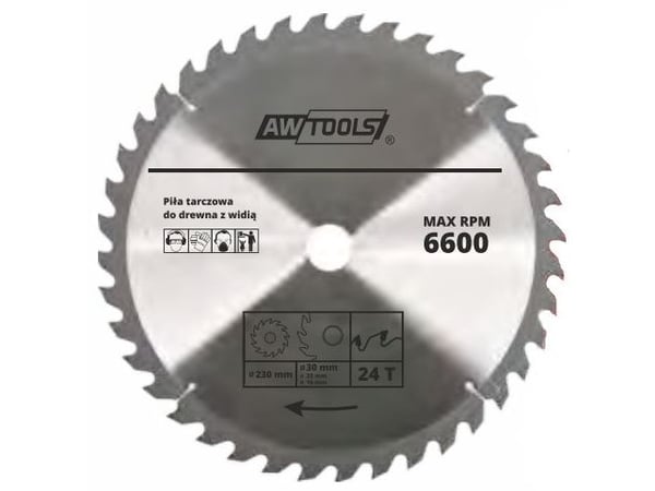 AWTools sagblad til tre 400 x 30/22/16 mm 40 tenner (AW48489)