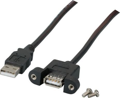 EFB elektronikk K5291SW.1V2, 1 m, USB A, USB A, USB 2.0, 480 Mbit/s, sort