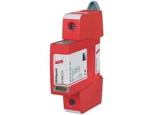 DEHN DG S 275, Pääte, 230 V, 50 - 60 Hz, 20000 A, Punainen, Termoplastinen
