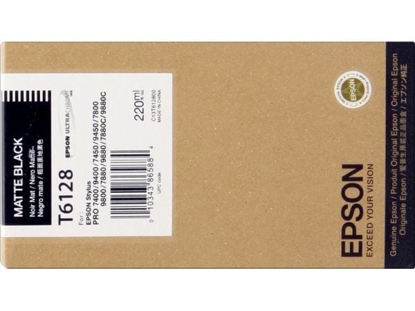 Epson Yksittäispakkaus, mattamusta T611800, Mattamusta, Väriainepohjainen muste, 110 ml, 1 kpl